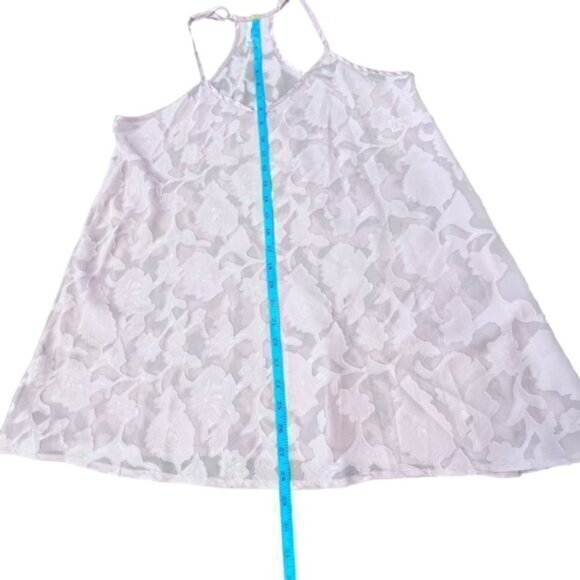 Flora by Flora Nikrooz Lingerie Chemise Slip Dress Robe Set Light Pink Floral - Picture 10 of 16